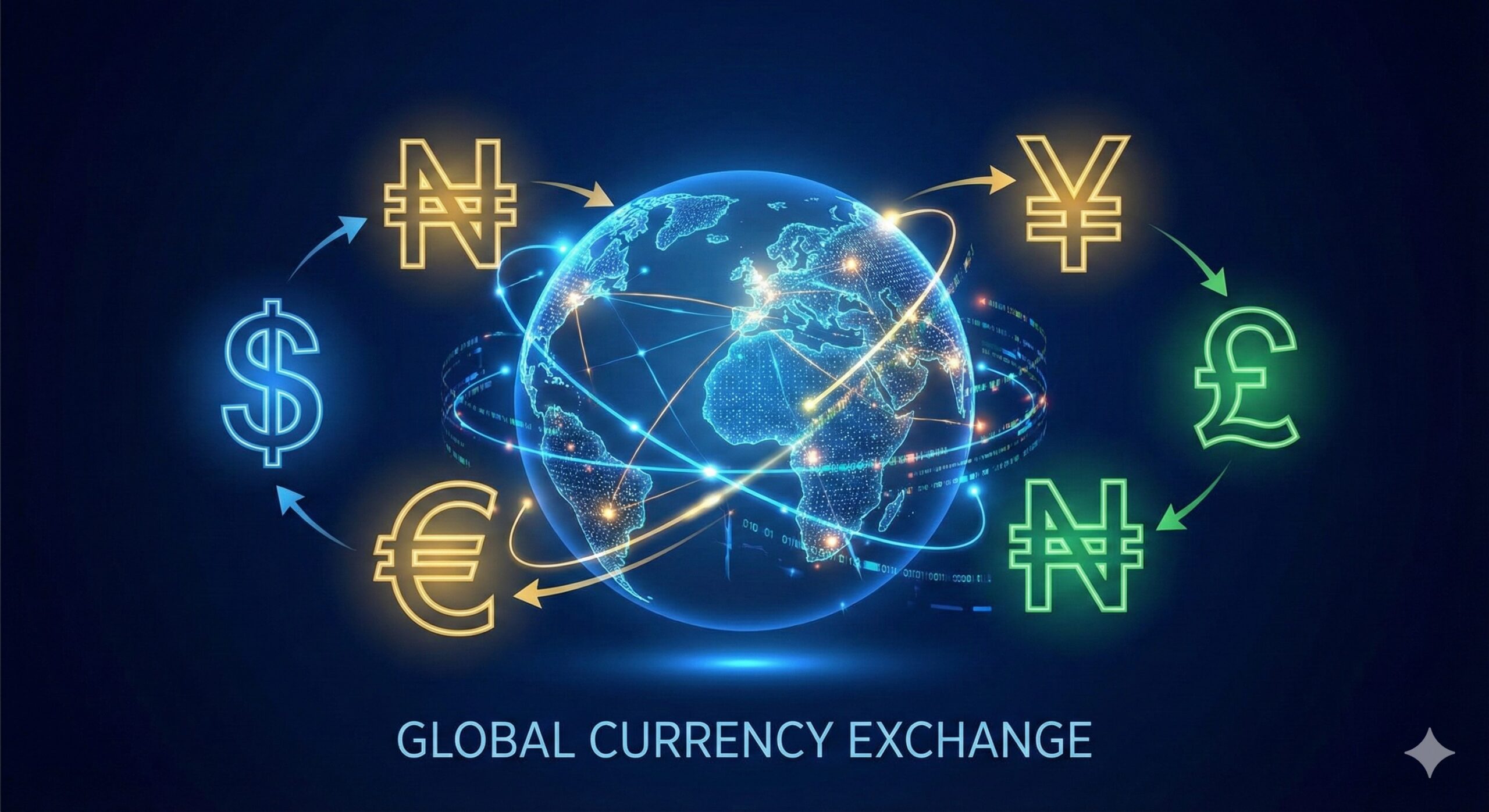 A digital illustration of a globe connecting