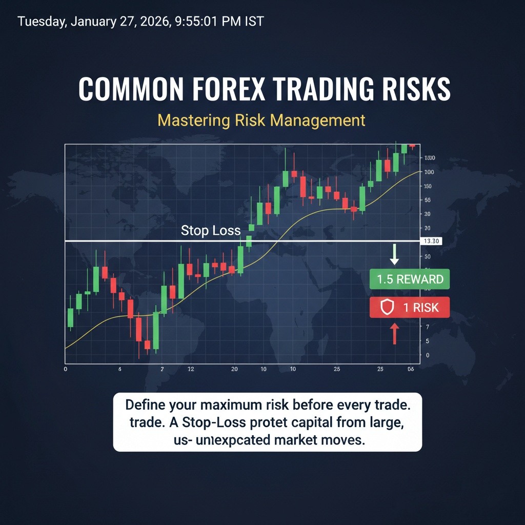 A technical analysis chart displaying a candlestick pattern with a clearly marked Stop-Loss line.