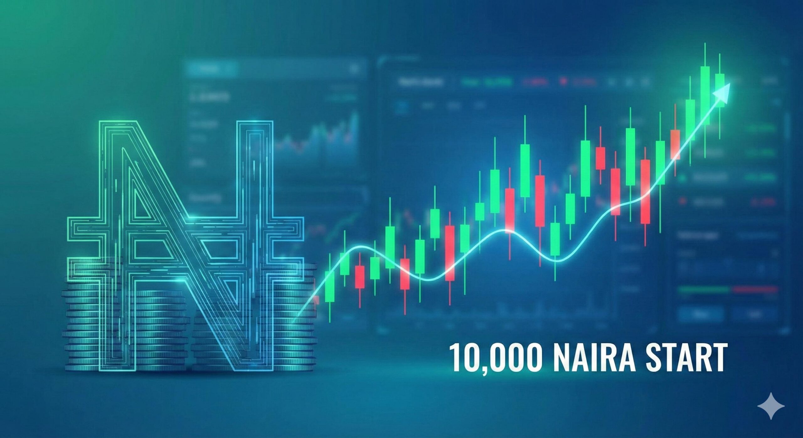 10000 Naira forex trading concept illustration for Nigerian beginners
