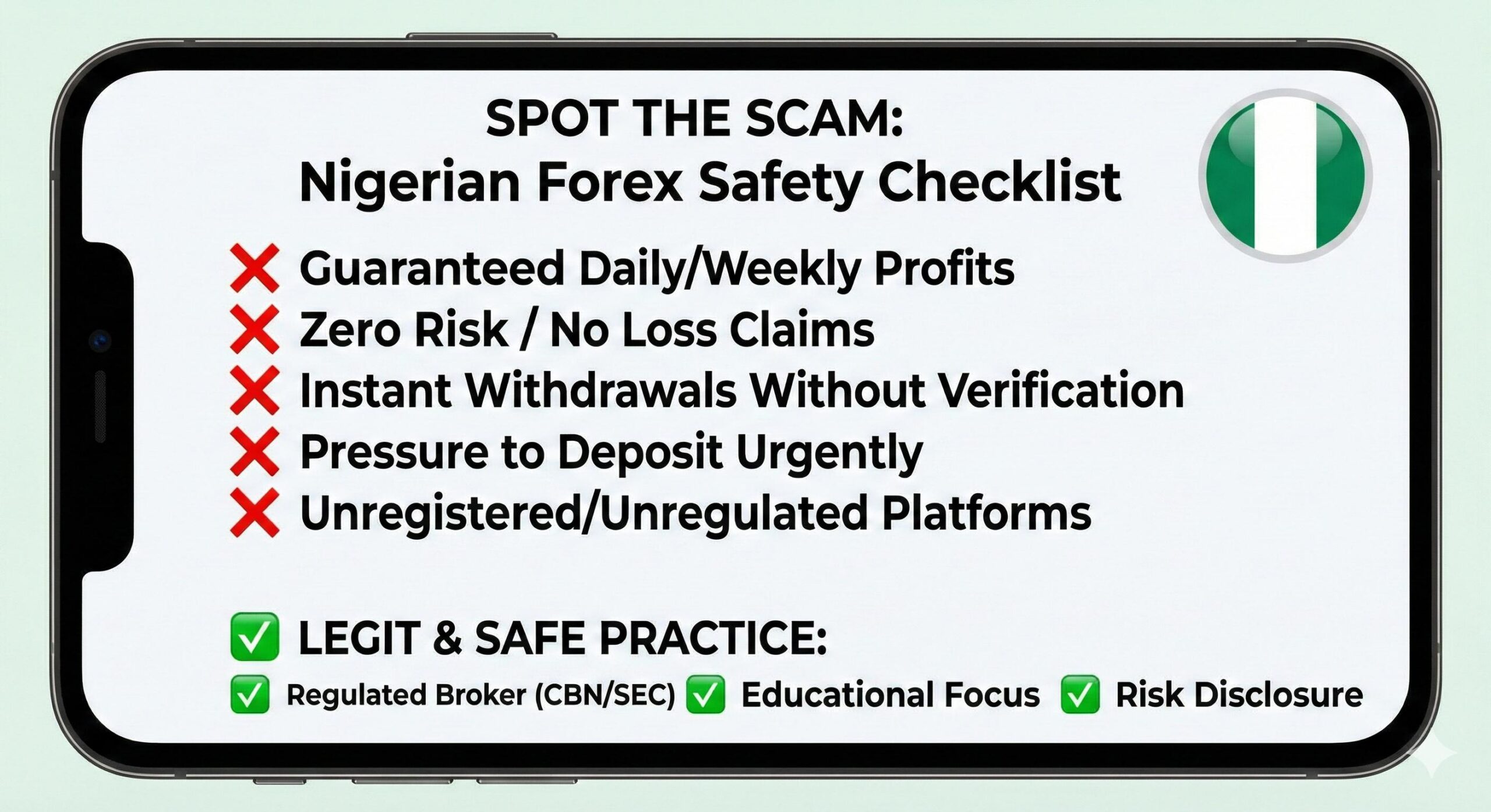 Checklist to identify forex scams in Nigeria