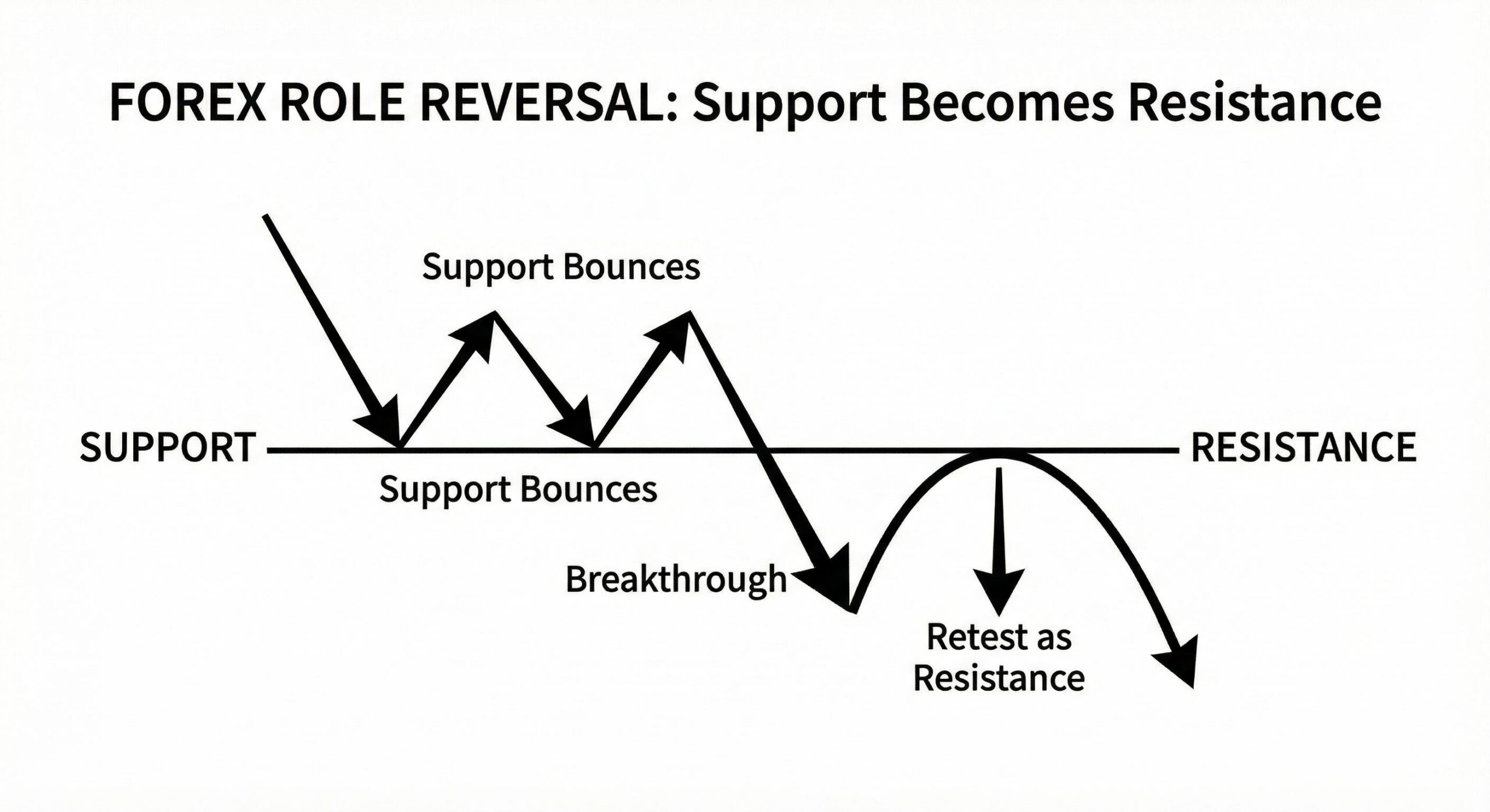 Forex support becoming resistance role reversal diagram