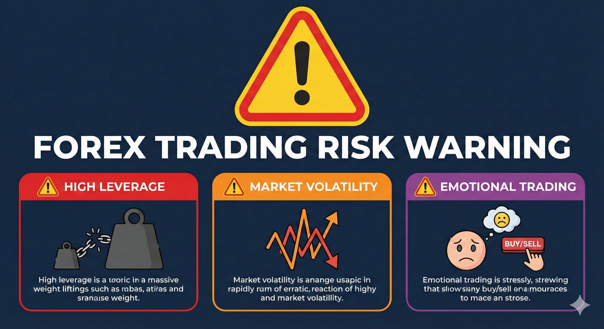 Forex trading risk warning signs infographic