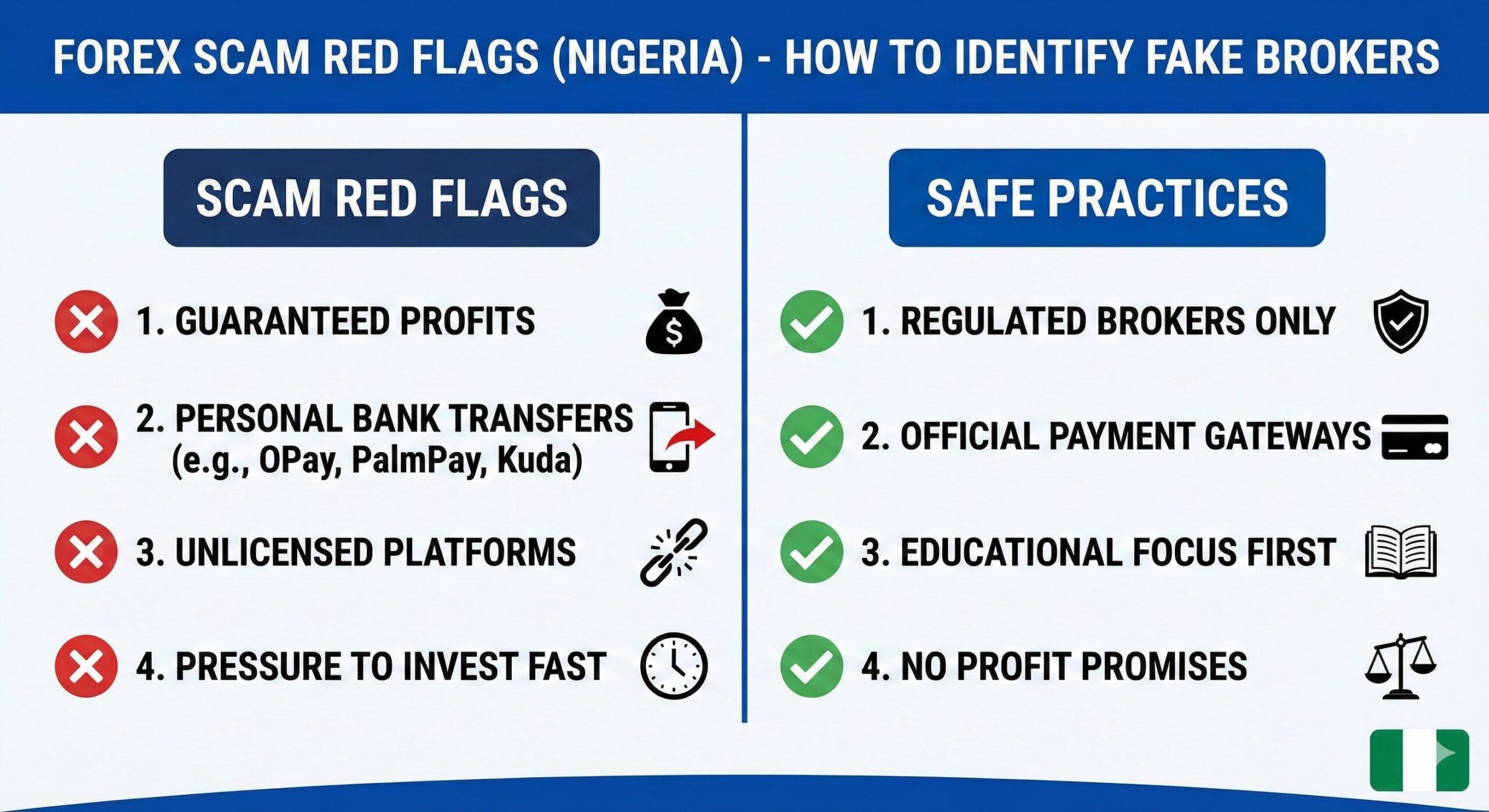 How to identify forex scams in Nigeria checklist 