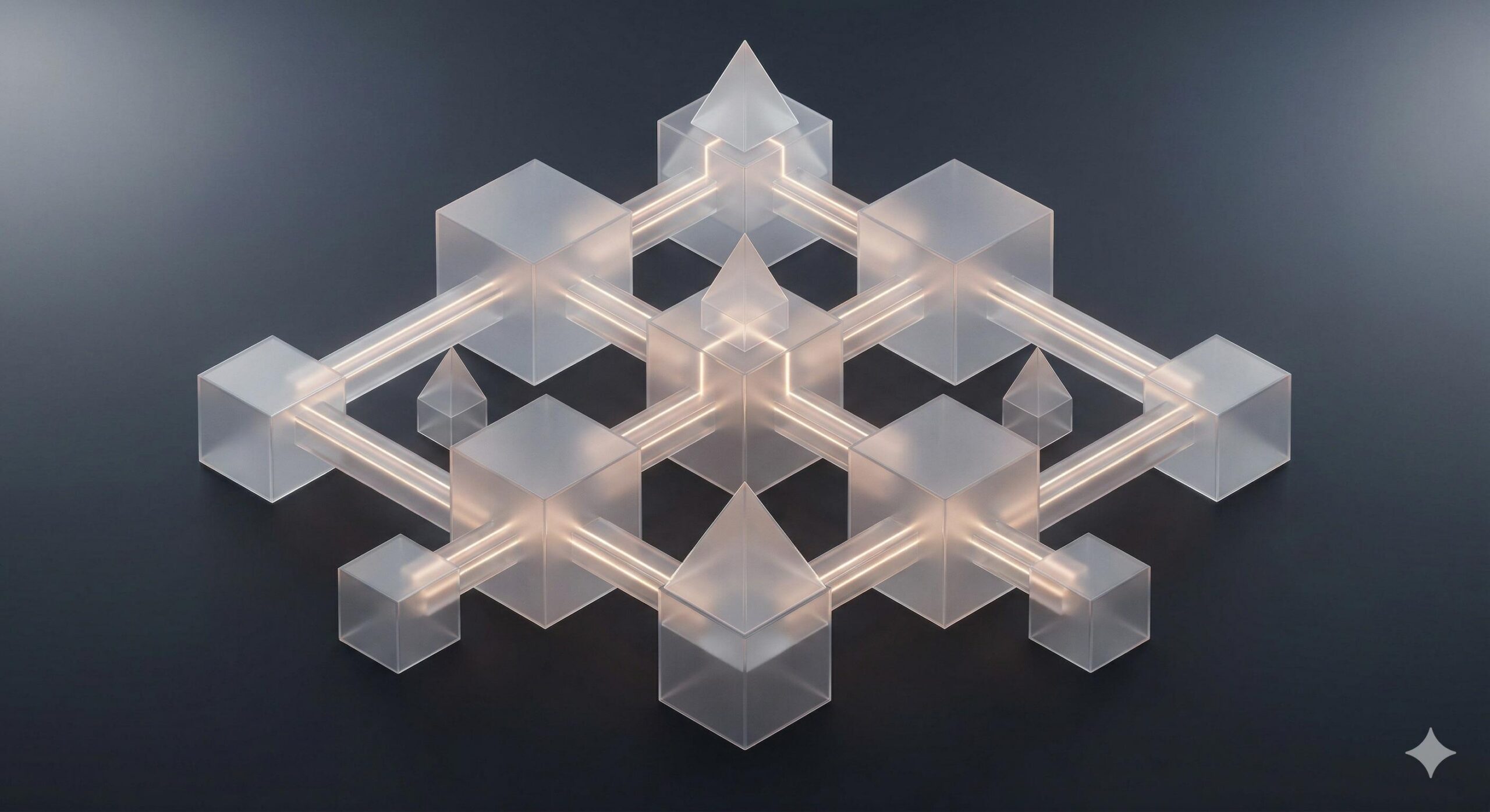 Abstract geometric data structure illustration.