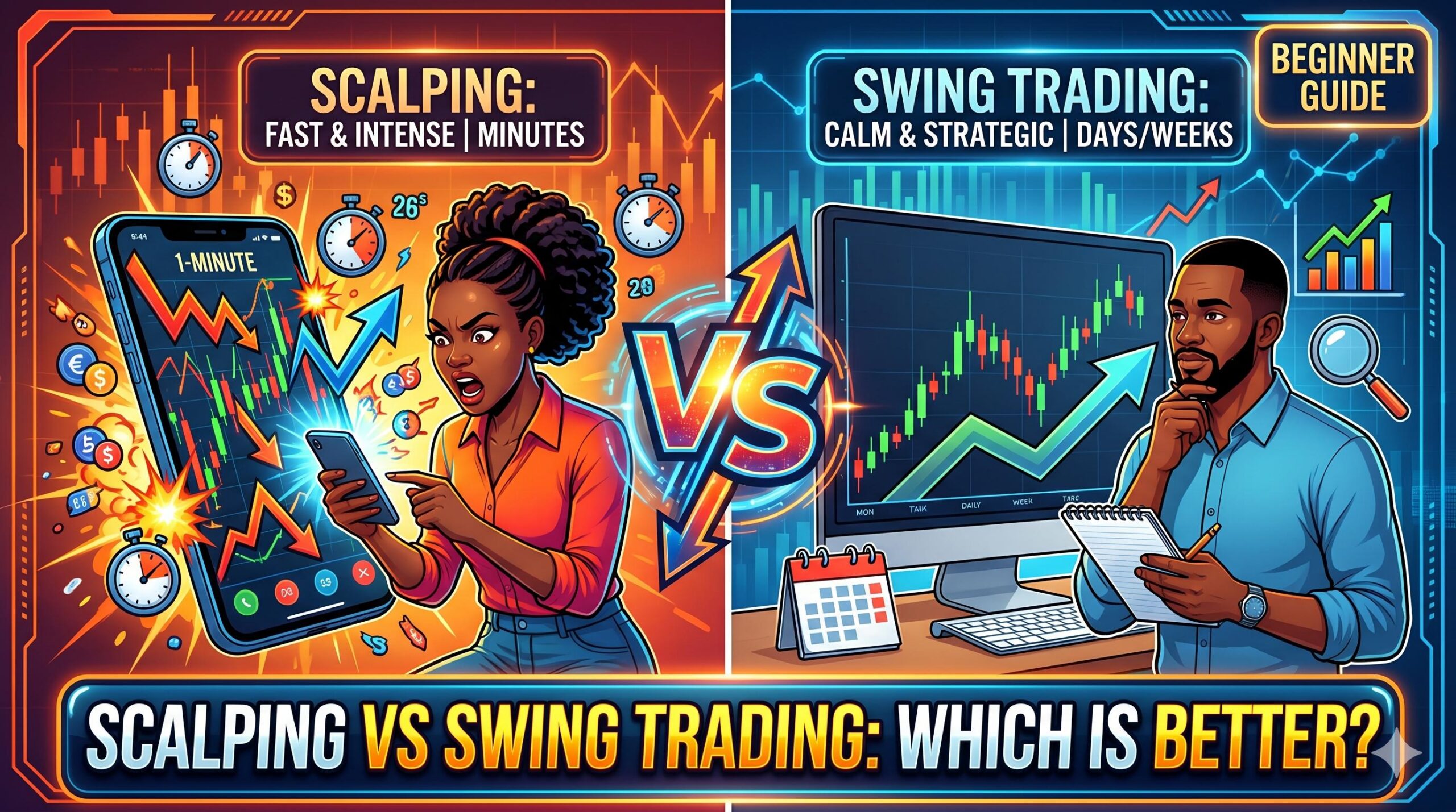Scalping vs Swing Trading – Which Is Better? A Complete Guide for Beginners