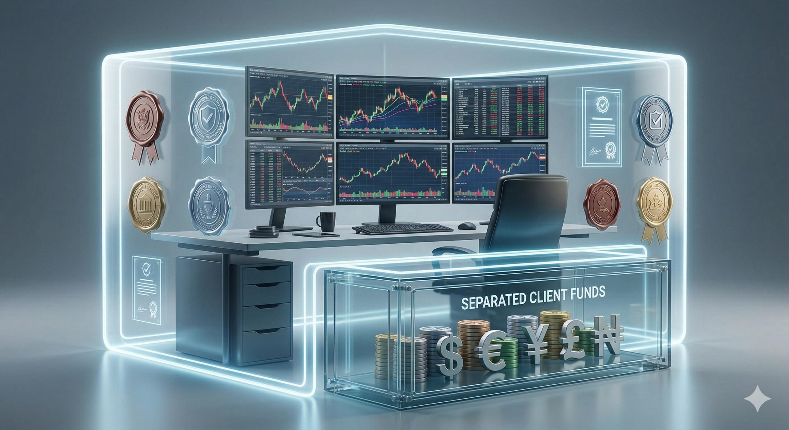 Visual representation of regulatory protection and segregation of funds within the [avatrading] ecosystem.