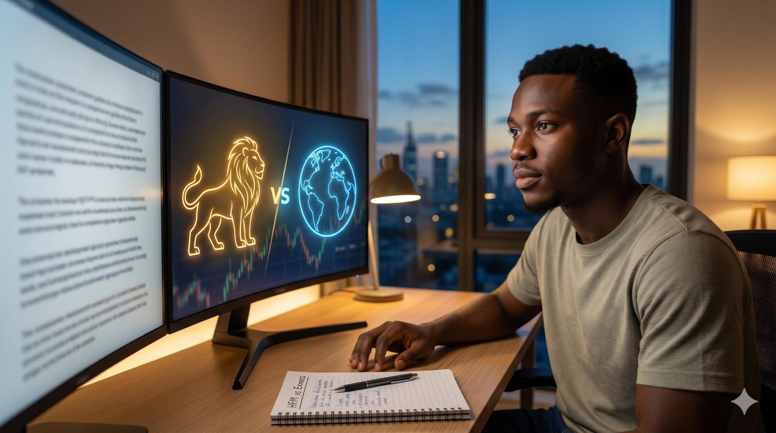 Nigerian trader deciding between HFM and Exness brokers