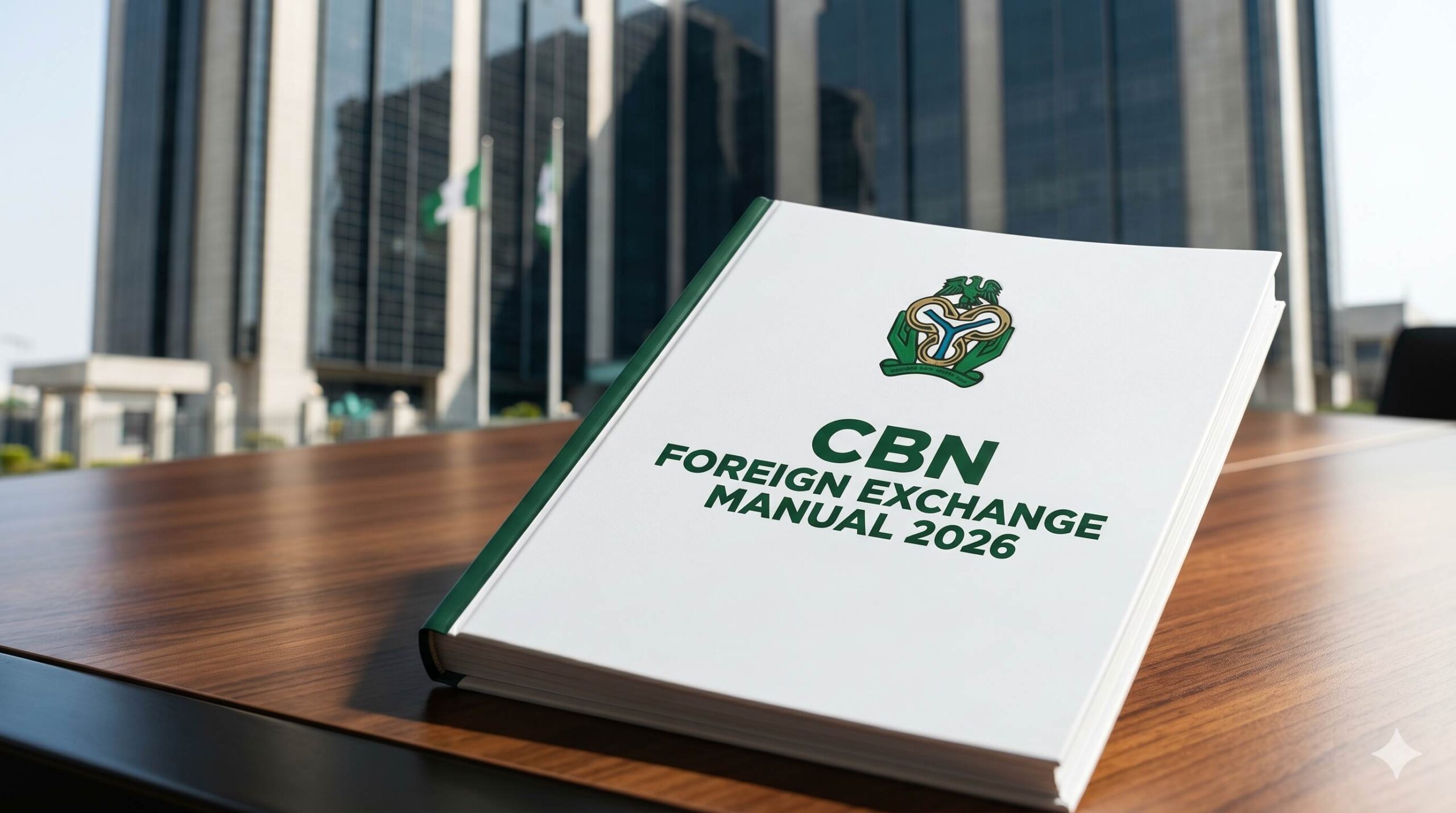 Official cover of the CBN New Forex Manual 2026 in Abuja.